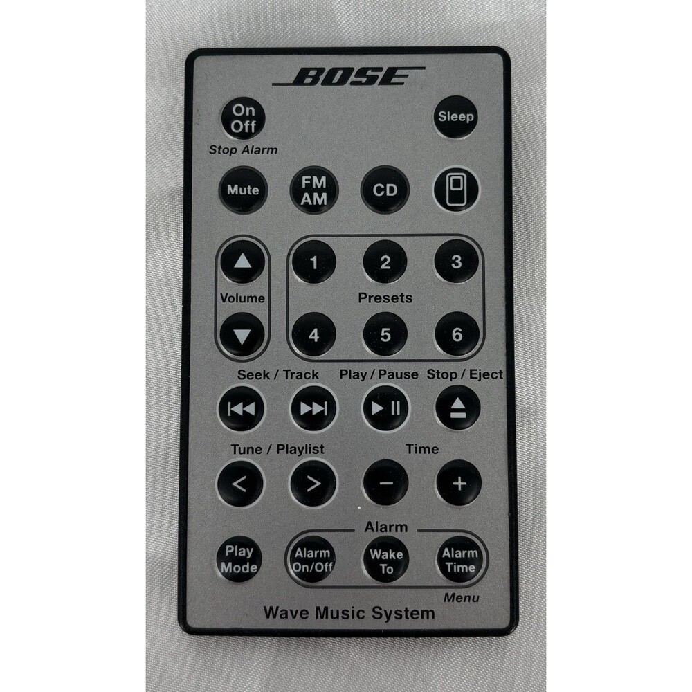 Bose Wave Music System Remote Control Silver/Black Tested Working